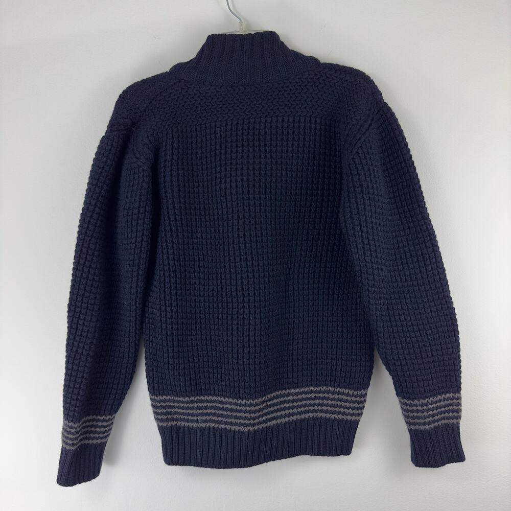 Celtic & Co 100% wool chunky knit shawl collar gray pullover‎ - Picture 2 of 8